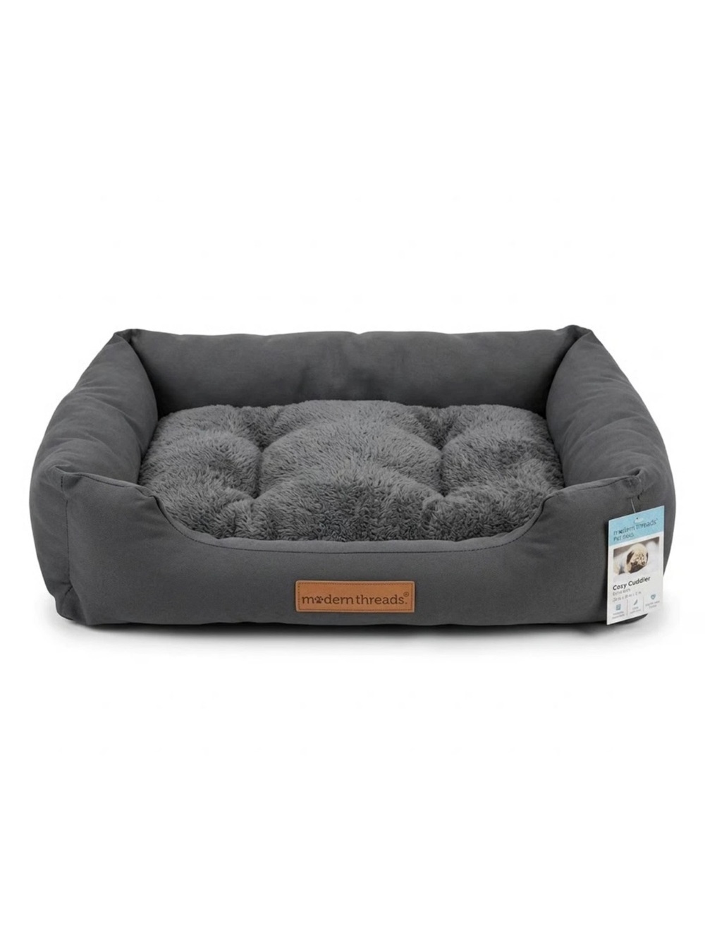 Gray Plush Small Pet Bed cat/dog
